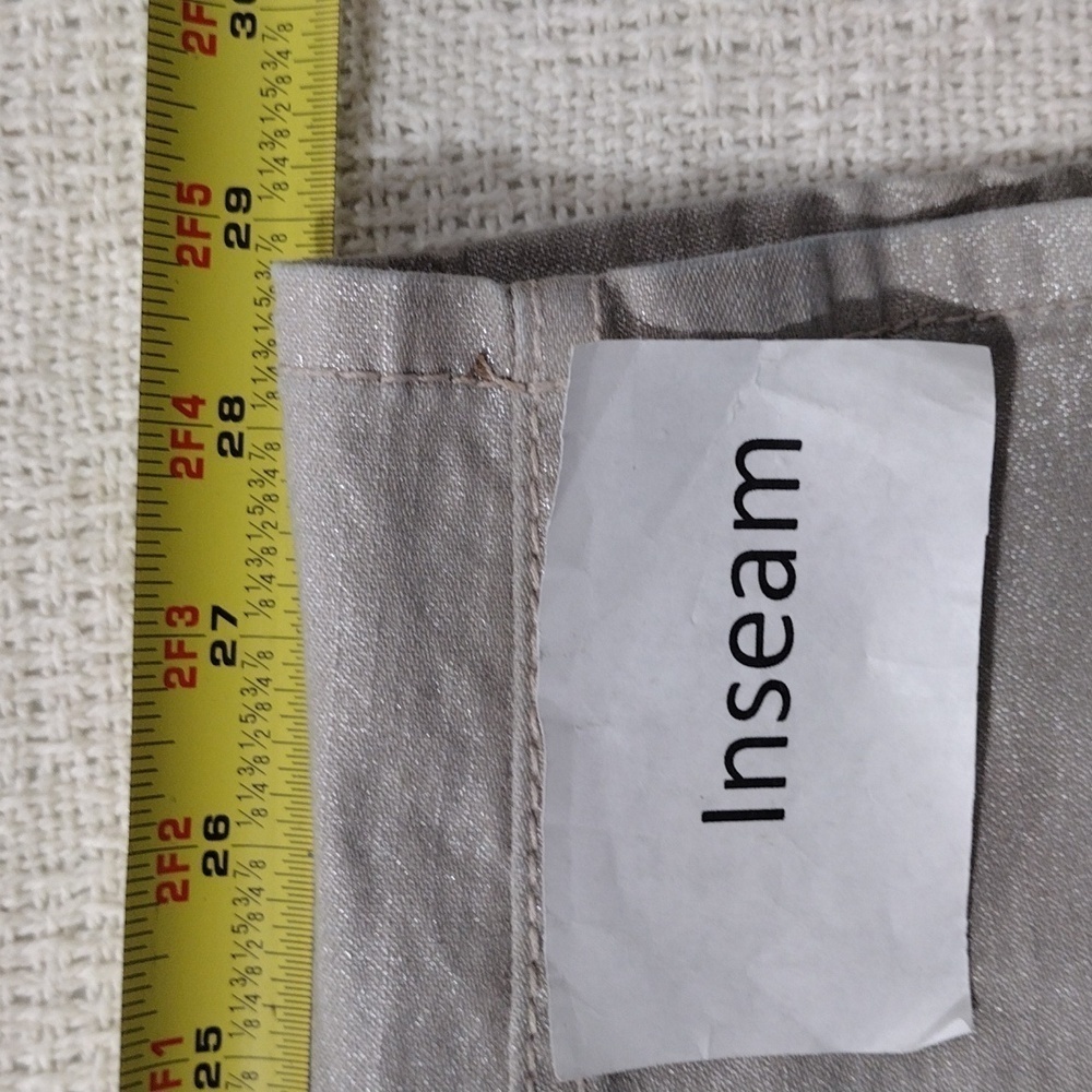 EUC Seven7 Tan Metallic Skinny jeans size 4 - Picture 11 of 15